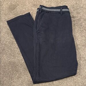 Express Men's Navy Chino Pants - Slim Casual Trousers